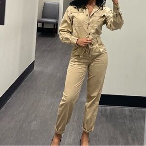 Women's Tan Jumpsuit